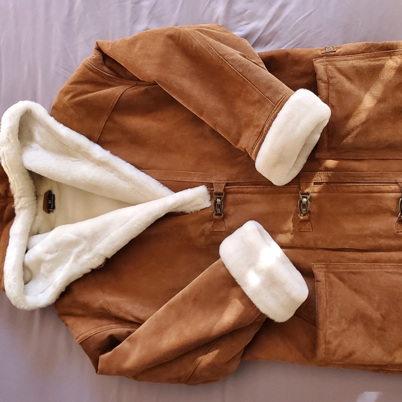 Leather Coat w/Cashmere Lining - Picture 2 of 6